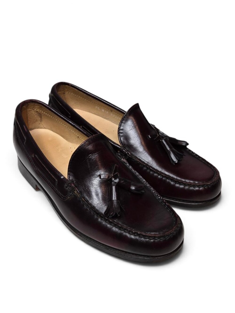 Frye Leather Tassel Loafers Mens Deep Burgundy Formal Preppy Office Slip On 7.5